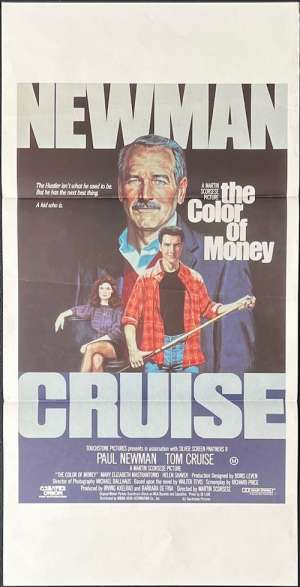 The Color Of Money Poster Original Daybill 1986 Tom Cruise Paul Newman Hustler