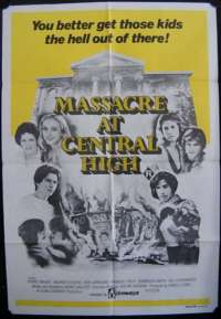 Massacre At Central High 1976 One Sheet movie poster Horror Robert Carradine