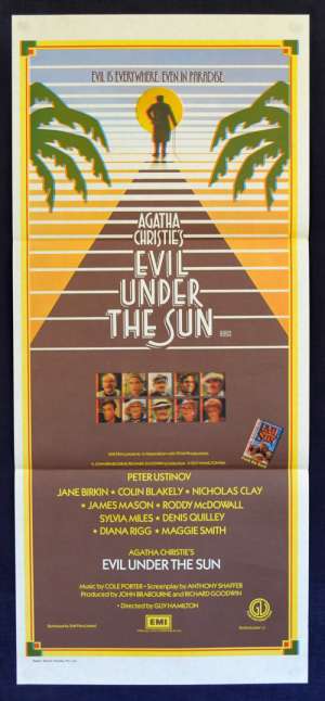 Evil Under The Sun poster Daybill Agatha Christie Peter Ustinov