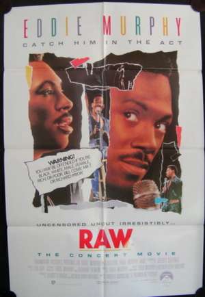 Eddie Murphy Raw 1987 One Sheet movie poster Eddie Murphy Stand Up