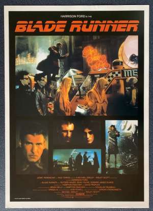 Blade Runner Poster Commercial Reprint 1982 Harrison Ford Ridley Scott