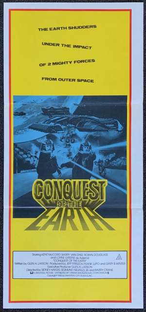 Conquest Of The Earth 1981 Daybill movie poster Battlestar Alternate art