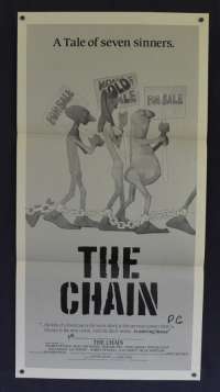 The Chain 1984 Daybill movie poster Nigel Hawthorne Leo McKern Warren Mitchell