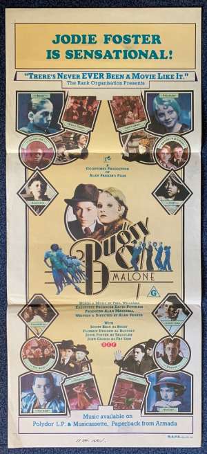Bugsy Malone Movie Poster Original Daybill 1976 Jodie Foster Scott Baio