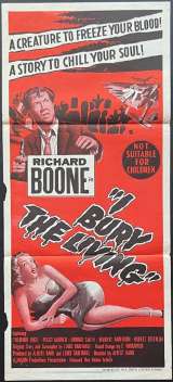 I Bury The Living Poster Daybill ULTRA RARE Original 1958 Horror