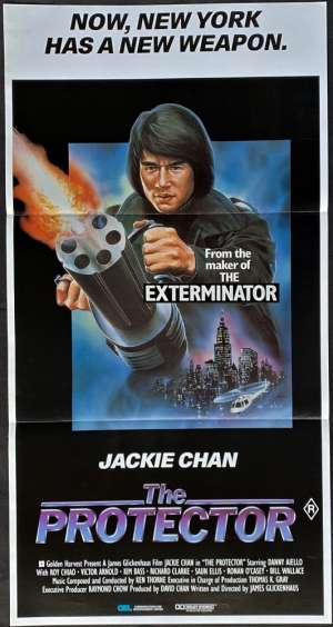 The Protector Poster Original Daybill Rare 1985 Jacki Chan Martial Arts