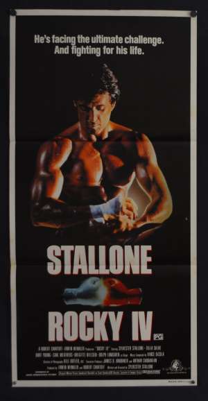 Rocky 4 Poster Daybill Original 1985 Sylvester Stallone Dolph Lundgren Boxing