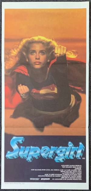 Supergirl Poster Original Daybill 1984 Helen Slater Faye Dunaway