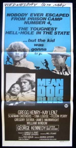 Mean Dog Blues Daybill Movie poster