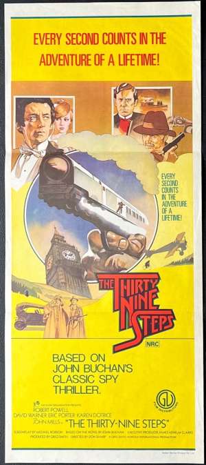The Thirty Nine Steps Poster Original Daybill 1978 Robert Powell