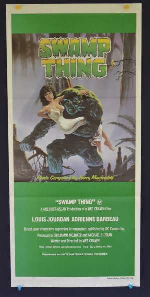 Swamp Thing Movie Poster Original Vintage Daybill