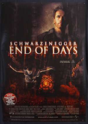 End Of Days Poster One Sheet Original 1999 Schwarzenegger Horror Satan