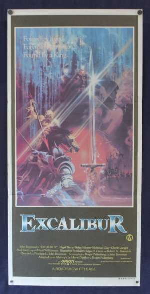 Excalibur Poster Original Daybill 1981 Helen Mirren Nigel Terry King Arthur