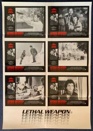 Lethal Weapon Poster Original Photosheet 1987 Mel Gibson Danny Glover