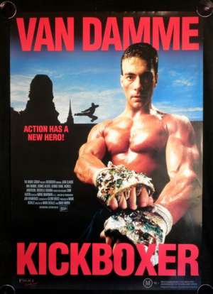 Kickboxer Movie Poster One Sheet 1989 Van Damme Dennis Alexio Martial Arts