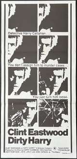 Dirty Harry Poster Original Daybill 1970's Re-Issue Clint Eastwood Cop