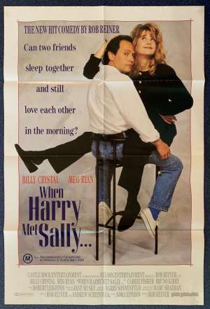 When Harry Met Sally Poster Original One Sheet 1989 Billy Crystal Meg Ryan Comedy