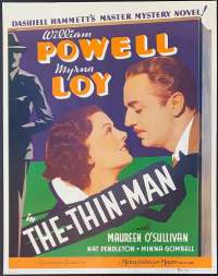 The Thin Man Poster Original USA Commercial Print 1980's Myrna Loy