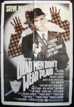 Dead Men Don&#039;t Wear Plaid Poster Original One Sheet 1982 Steve Martin