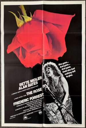 The Rose Poster Original One Sheet 1979 Bette Midler Alan Bates