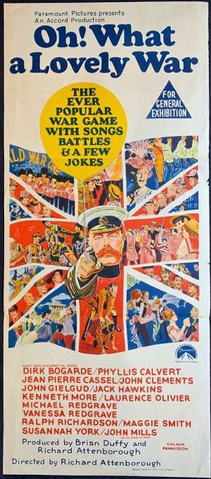 Oh What A Lovely War Poster Original Daybill 1969 Kenneth Moore Vintage