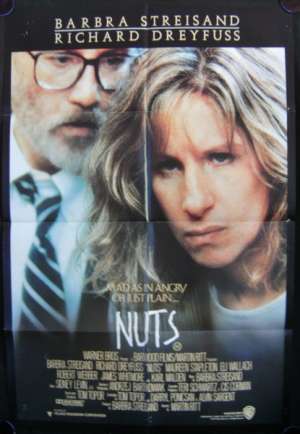 Nuts Poster Original One Sheet 1987 Barbara Streisand Richard Dreyfuss