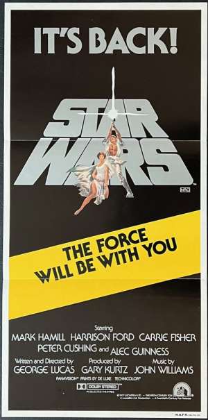 Star Wars Movie Poster Original Daybill 1981 It&#039;s Back Tom Jung Art