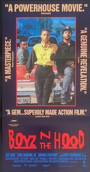 Boyz N The Hood Poster Daybill Rare Original 1991 Cuba Gooding Jnr