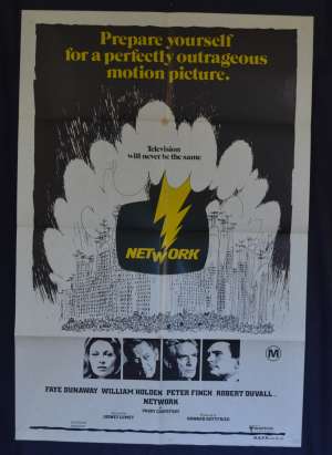 Network 1976 One Sheet Movie Poster Peter Finch Faye Dunaway William Holden Sidney Lumet