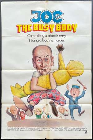 Joe The Busy Body Poster One Sheet USA Original 1972 Jean Girault