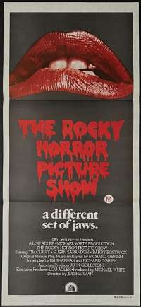 The Rocky Horror Picture Show Movie Poster Original Daybill Lips Style Tim Curry