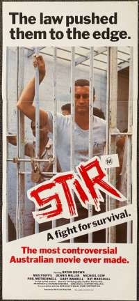 Stir 1980 Daybill movie poster Bryan Brown Max Phipps Prison