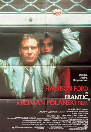 Frantic Poster Original One Sheet 1988 Harrison Ford Roman Polanski