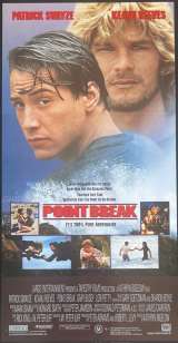 Point Break Poster Original Daybill 1991 Surfing Patrick Swayze Keanu Reeves
