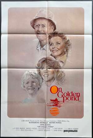 On Golden Pond Poster One Sheet Original 1981 Henry Fonda Hepburn