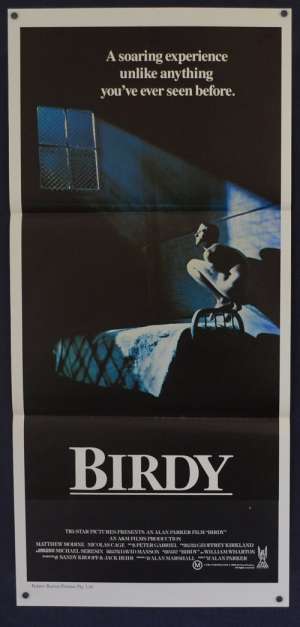 Birdy 1984 Daybill movie poster Nicolas Cage Matthew Modine
