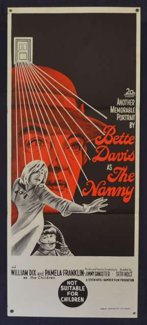 The Nanny Daybill Poster Original 1965 Bette Davis William Dix Hammer Films