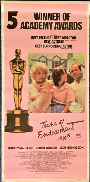 Terms Of Endearment Poster Original Daybill ROLLED Never Folded Shirley Maclaine