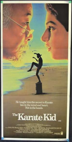 The Karate Kid Poster Original Daybill 1984 RARE Faces Art Ralph Macchio