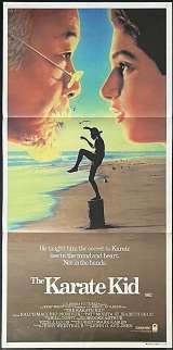 The Karate Kid Poster Original Daybill 1984 RARE Faces Art Ralph Macchio