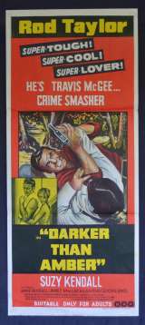 Darker Than Amber Movie Poster Original Daybill 1970 Rod Taylor Suzy Kendall