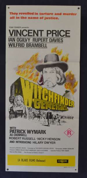The Witchfinder General Poster Daybill Original 1968 Vincent Price Horror