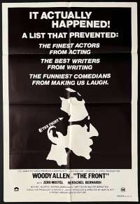 The Front Poster One Sheet Original 1976 Woody Allen Michael Murphy