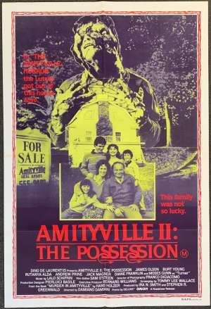 Amityville 2 The Possession Poster Original One Sheet 1982 Burt Young James Olson