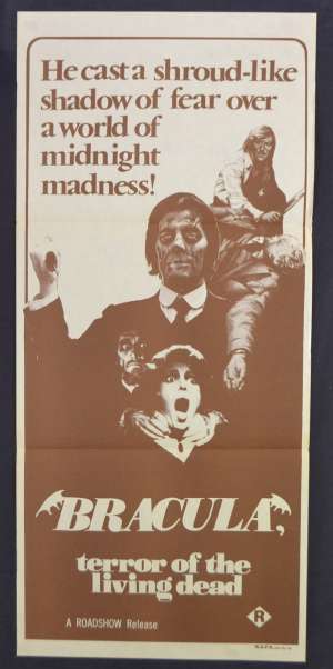 Bracula Terror Of The Living Dead Daybill Poster Original 1977 Paul Naschy