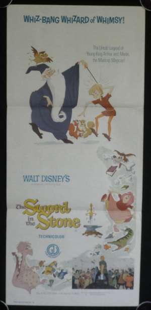 The Sword In The Stone 1964 Disney 1973 Re-Issue Daybill movie poster