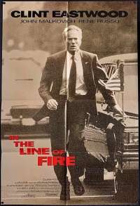 In The Line Of Fire Poster Original One Sheet 1993 Clint Eastwood CIA Agent