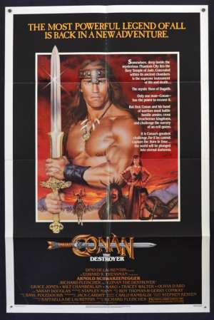Conan The Destroyer 1982 One Sheet USA movie poster Arnold Schwarzenegger