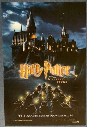 Harry Potter And The Sorcerer&#039;s Stone Poster Original USA One Sheet Teaser Art