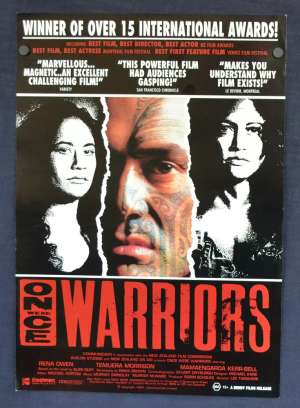 Once Were Warriors 1994 Rare original Flyer movie poster Temuera Morrison Rena Owen Mauri